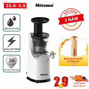 Máy Ép Trái Cây Chậm Mitomo EC - 55 Màu Trắng, Công suất 200W
