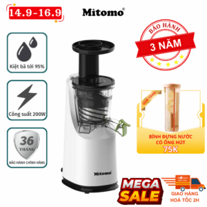 Máy Ép Trái Cây Chậm Mitomo EC - 55 Màu Trắng, Công suất 200W