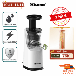 Máy Ép Trái Cây Chậm Mitomo EC - 55 Màu Trắng, Công suất 200W