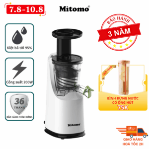 Máy Ép Trái Cây Chậm Mitomo EC - 55 Màu Trắng, Công suất 200W