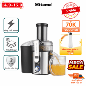 Máy Ép Trái Cây Nhanh Công Suất Cao Mitomo KJ-3057