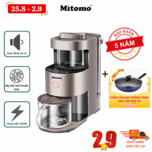Máy xay sữa hạt, xay nấu đa năng cao cấp Mitomo MSH-986 MAX - Bảo hành chính hãng 5 năm
