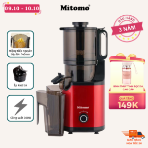 Máy Ép Trái Cây Chậm Công Nghiệp Mitomo KJ-3081Max - Công suất 400W - Kiệt bã tới 98%