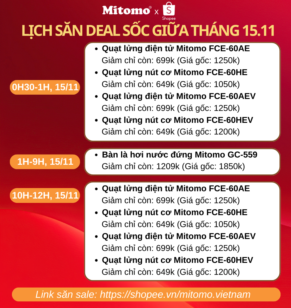 lịch săn sale mitmo viet nam