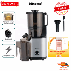 Máy Ép Trái Cây Chậm Mitomo KJ3081 - Công suất mạnh mẽ - Kiệt bã tới 98%