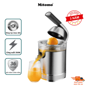 Máy Vắt Cam Mitomo KJ1084, Ép Kiệt Tự Động, Công Suất Cao 350W