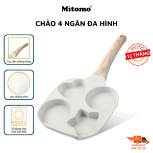 Chảo chống dính 4 ngăn đa hình Mitomo - An toàn, chống dính tuyệt đối