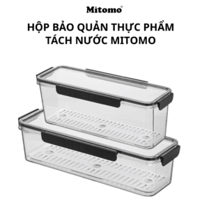 Hộp Bảo Quản Thực Phẩm Tách Nước Thông Minh Mitomo - Giữ Tươi Lâu Gấp 3 Lần