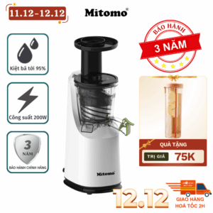 Máy Ép Trái Cây Chậm Mitomo EC - 55 Màu Trắng, Công suất 200W