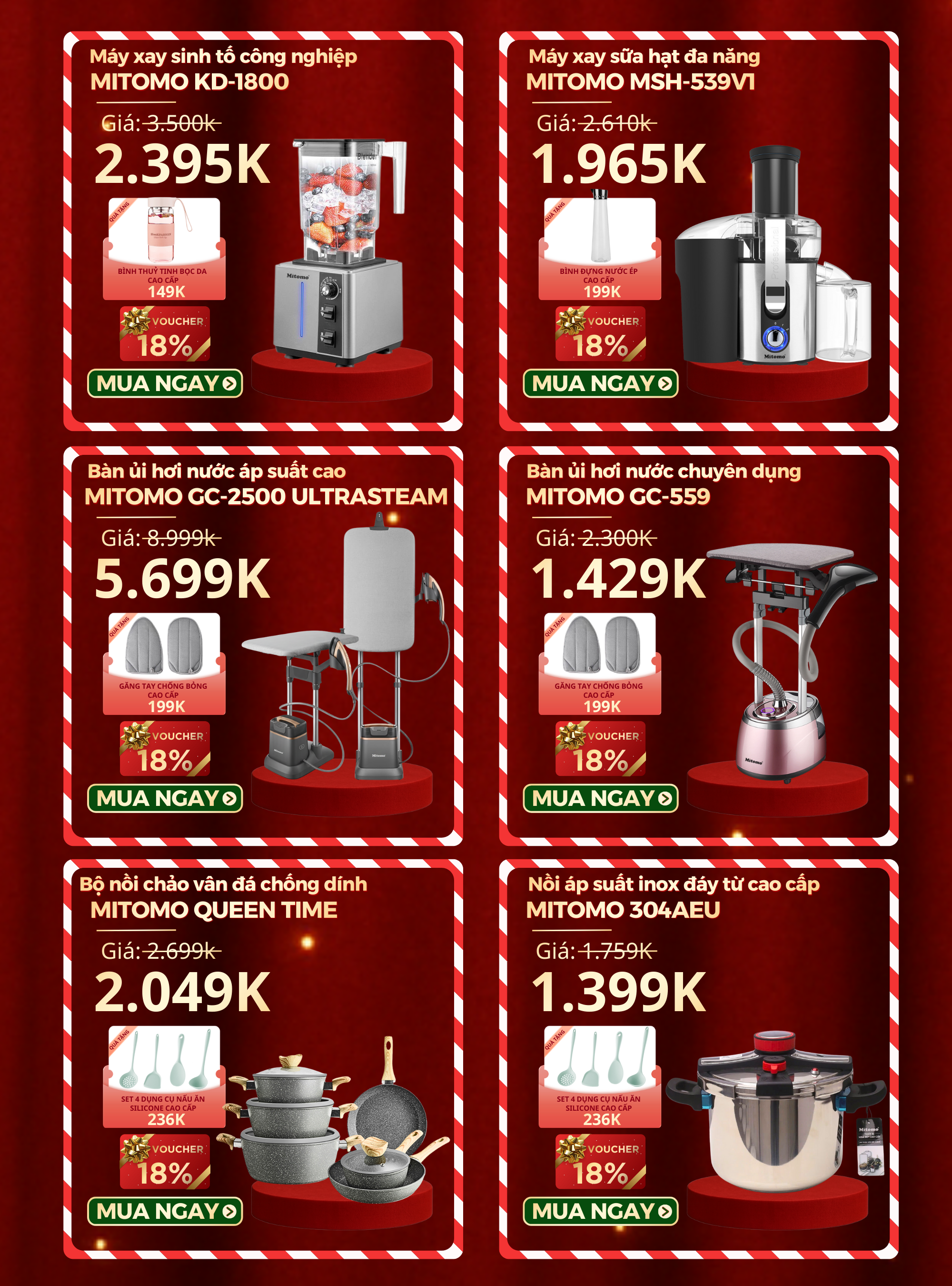 quà tặng siêu sale 12.12 mitomo
