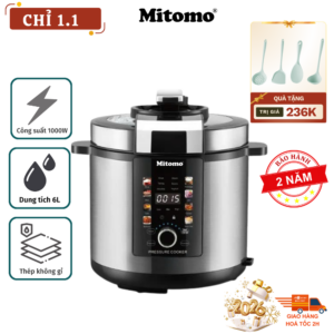 Nồi Áp Suất Điện Đa Năng Mitomo DSP KB5034 – Nấu Nhanh, Hầm Mềm, Tiết Kiệm Thời Gian
