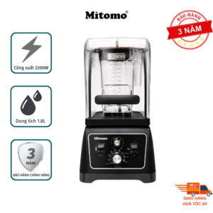 Máy Xay Sinh Tố Công Nghiệp Bản Pro Mitomo ANS - 3380B - Công Suất Mạnh Mẽ - Chống Ồn Cao Cấp - Bảo Hành 3 Năm