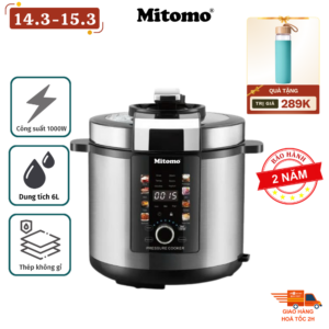 Nồi Áp Suất Điện Đa Năng Mitomo DSP KB5034 – Nấu Nhanh, Hầm Mềm, Tiết Kiệm Thời Gian