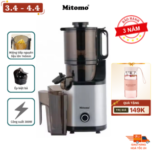Máy Ép Trái Cây Chậm Mitomo KJ3081 - Công suất mạnh mẽ - Kiệt bã tới 98%
