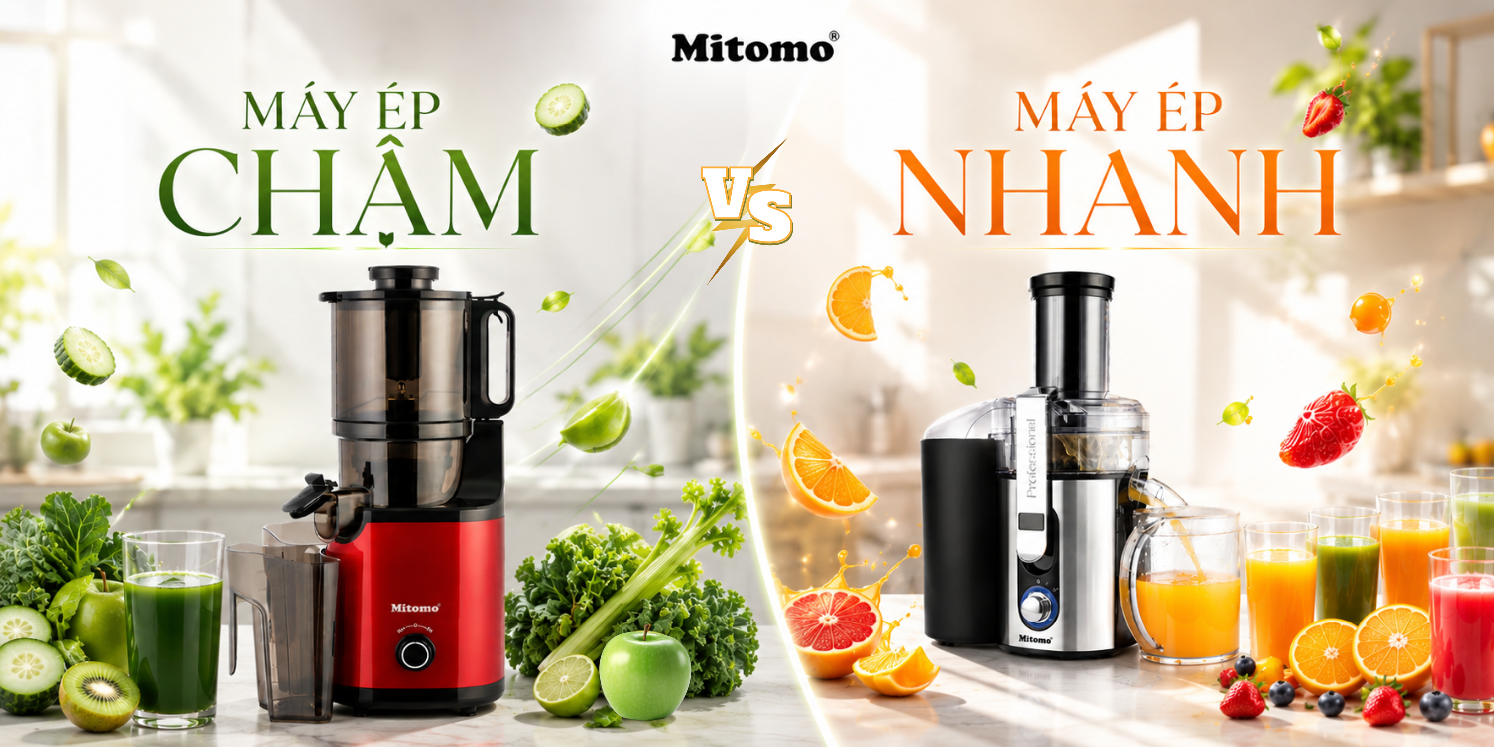 Phân biệt máy ép chậm và máy ép nhanh