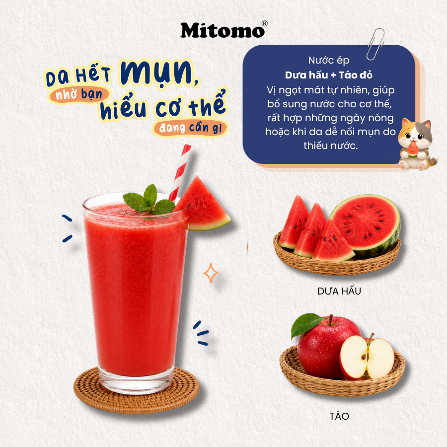 Nước ép dưa hấu táo