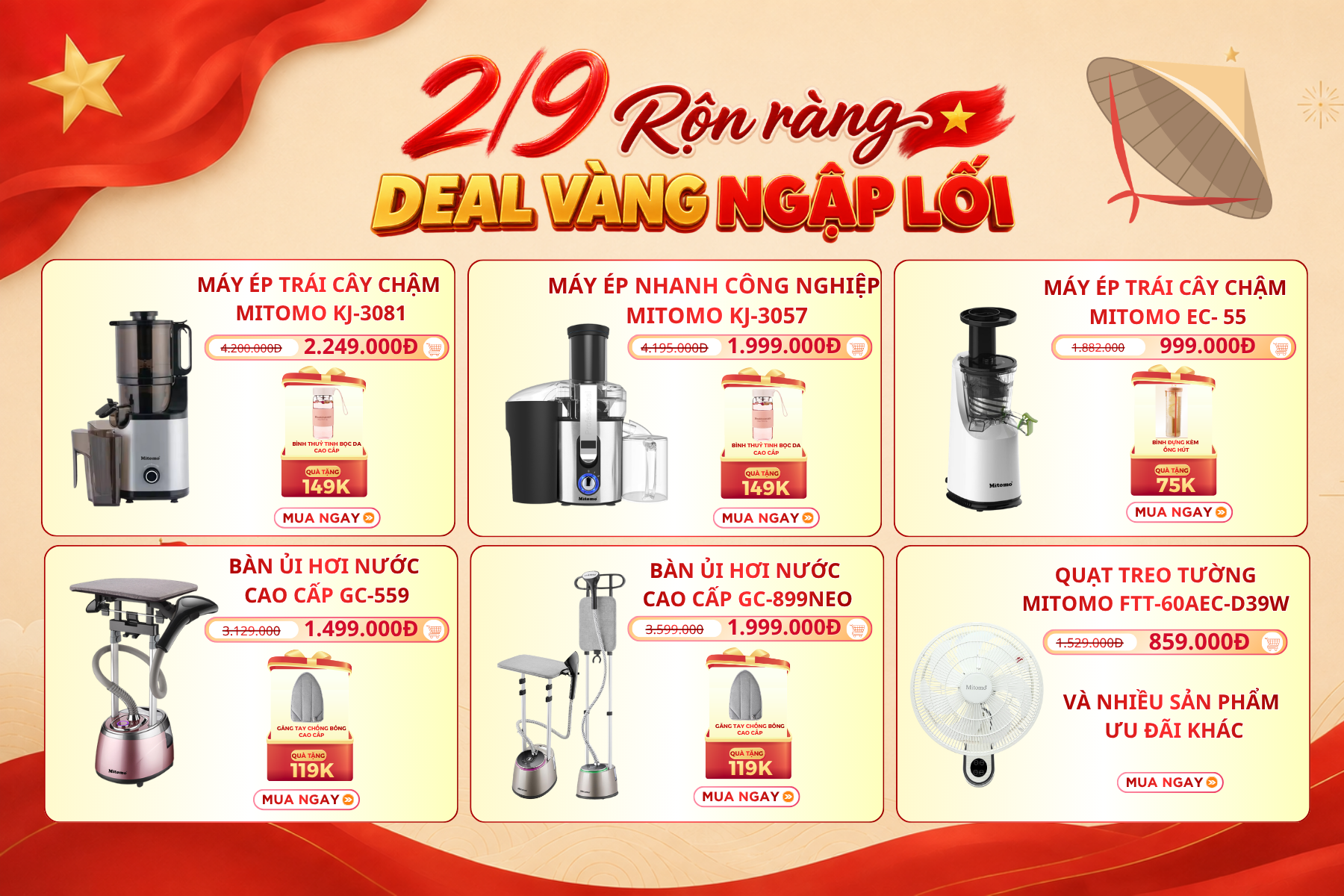 Khuyến mãi quốc khánh từ Mitomo